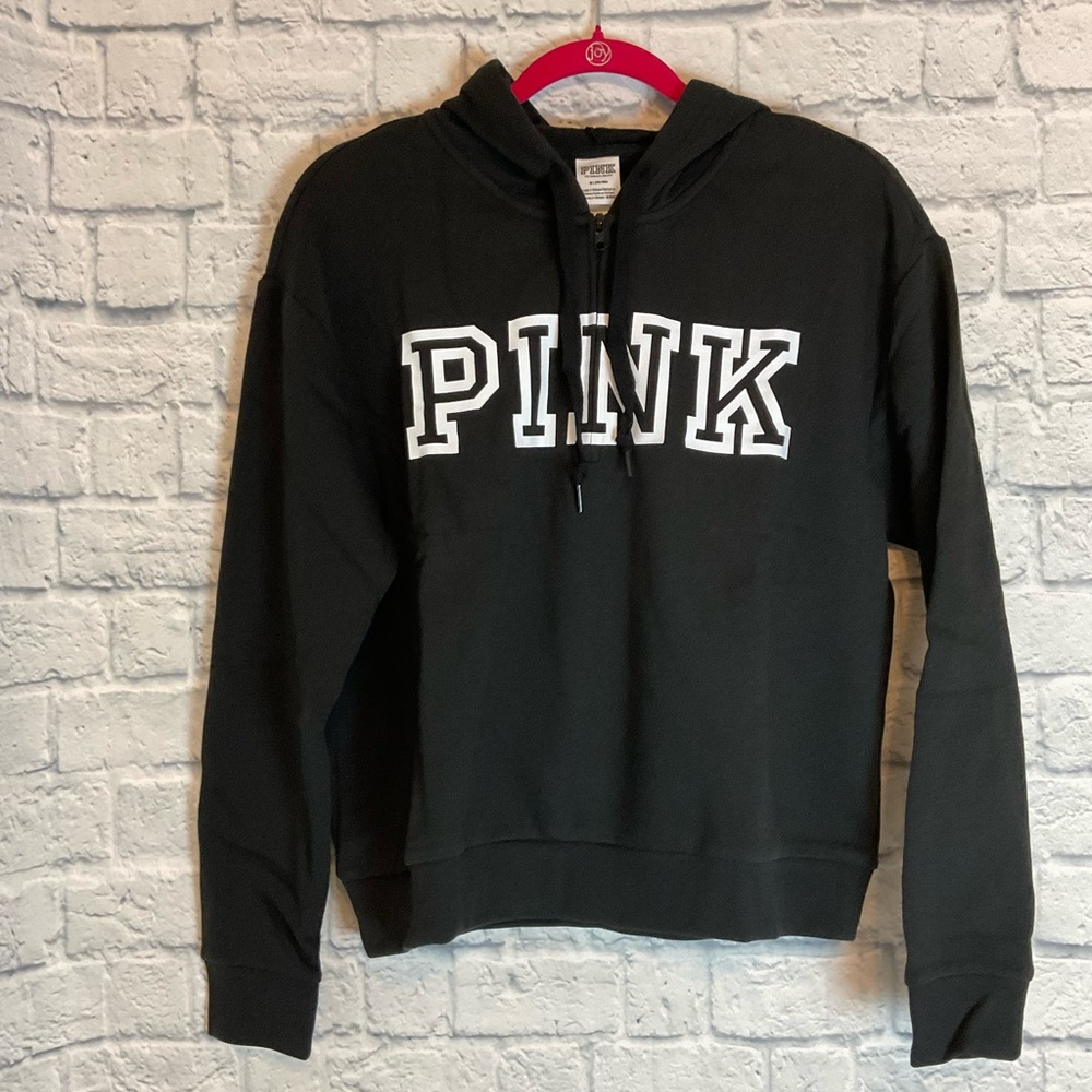 PINK Victoria's Secret Logo Black Hoodie